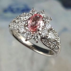 パパラチアサファイア 値段 ｜サファイア[パパラチアサファイア ダイヤモンドリング]を買取しました。【真珠買取リパール】