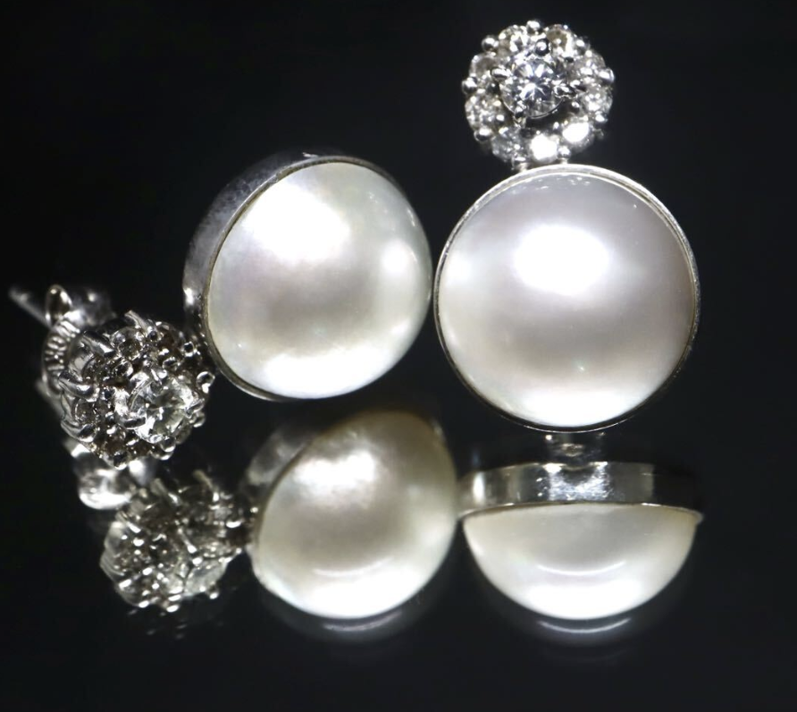 マベパール ピアス ｜マベパール[天然ダイヤモンドピアス]を買取しました。【真珠買取リパール】