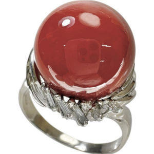 赤珊瑚 指輪 ｜珊瑚[プラチナ リング]を買取しました。【真珠買取リパール】