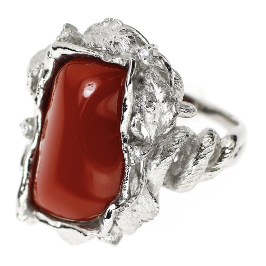 サンゴ 指輪 ｜珊瑚[ダイヤモンド リング]を買取しました。【真珠買取リパール】