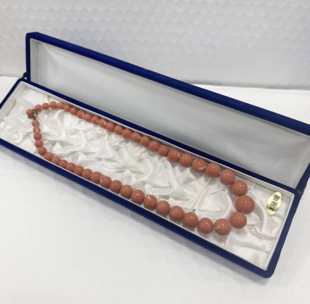 珊瑚 ネックレス ｜珊瑚[本珊瑚 赤サンゴ レッドコーラル ネックレス 金具K14 ゴールド ケース入り アクセサリー 魔除け]を買取しました。【真珠買取リパール】