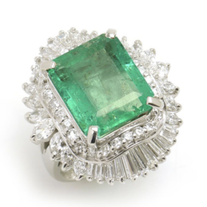 ダイヤ 買取 豊島区 ｜エメラルド[エメラルド ダイヤモンド リング Pt900]を買取しました。【真珠買取リパール】