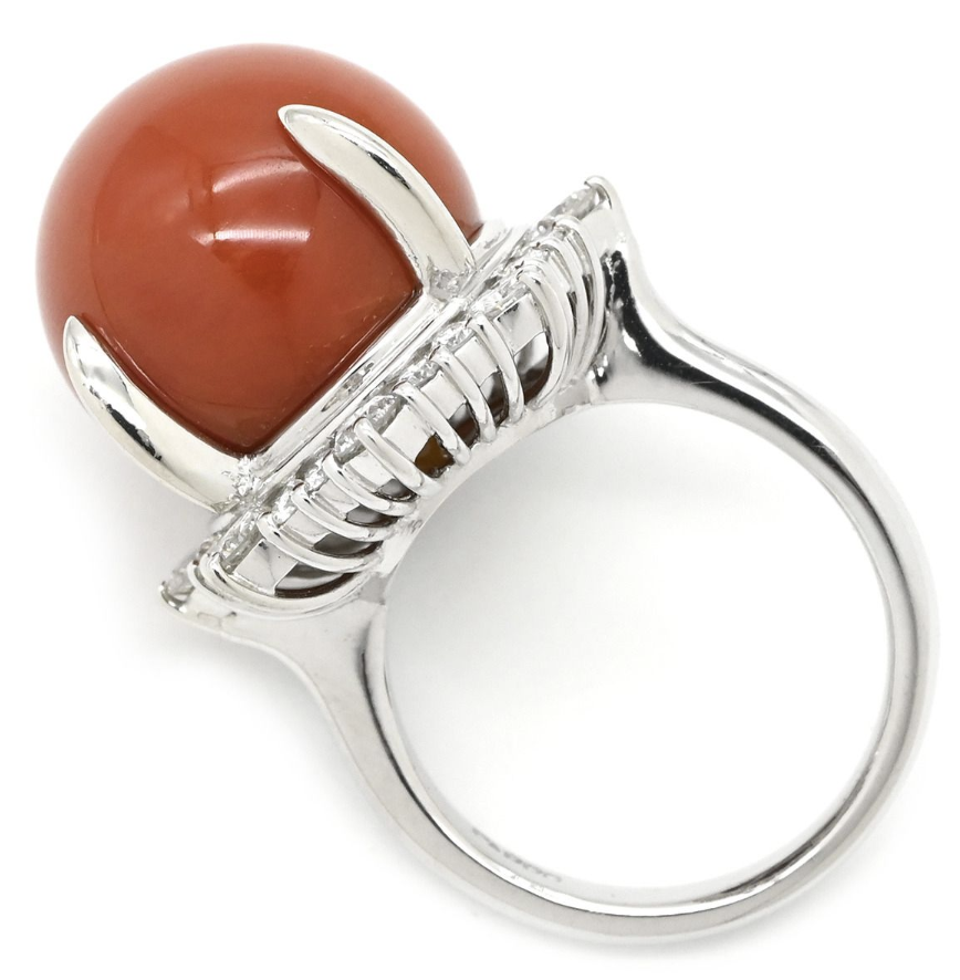 血赤珊瑚 値段 ｜珊瑚[ダイヤモンド プラチナ Pt900 リング]を買取しました。【真珠買取リパール】